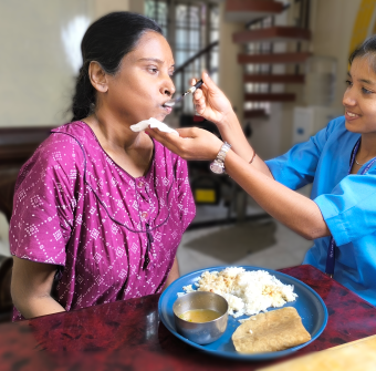 feeding caretaker